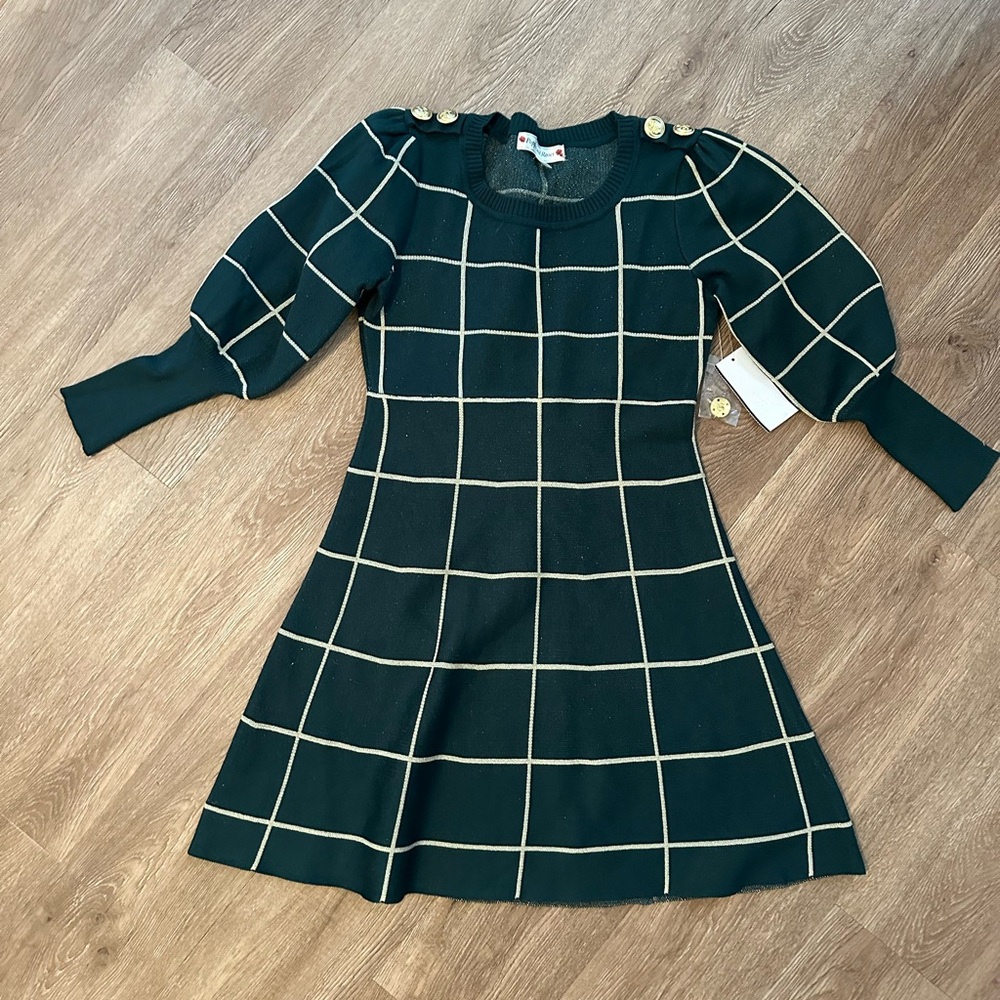 Charming Kids Dress with Gold Accents
